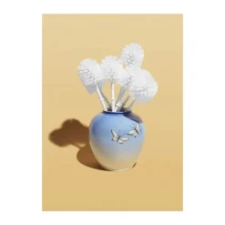 Poster&Frame plakat - Toilet brush bouquet B 50 x L 70 cm - Papir - Orange/blå/hvid