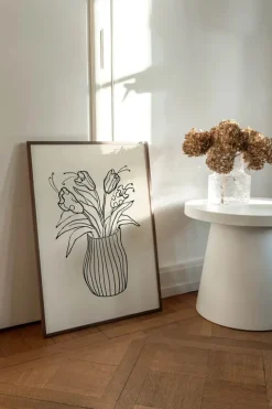 Poster&Frame Plakat - Vase Sketch B 50 x L 70 cm - Papir - Beige