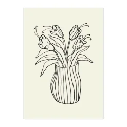 Poster&Frame Plakat - Vase Sketch B 50 x L 70 cm - Papir - Beige