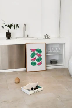 Poster&Frame Plakat - Watermelon Crowd B 30 x L 40 cm- Papir - Multifarvet