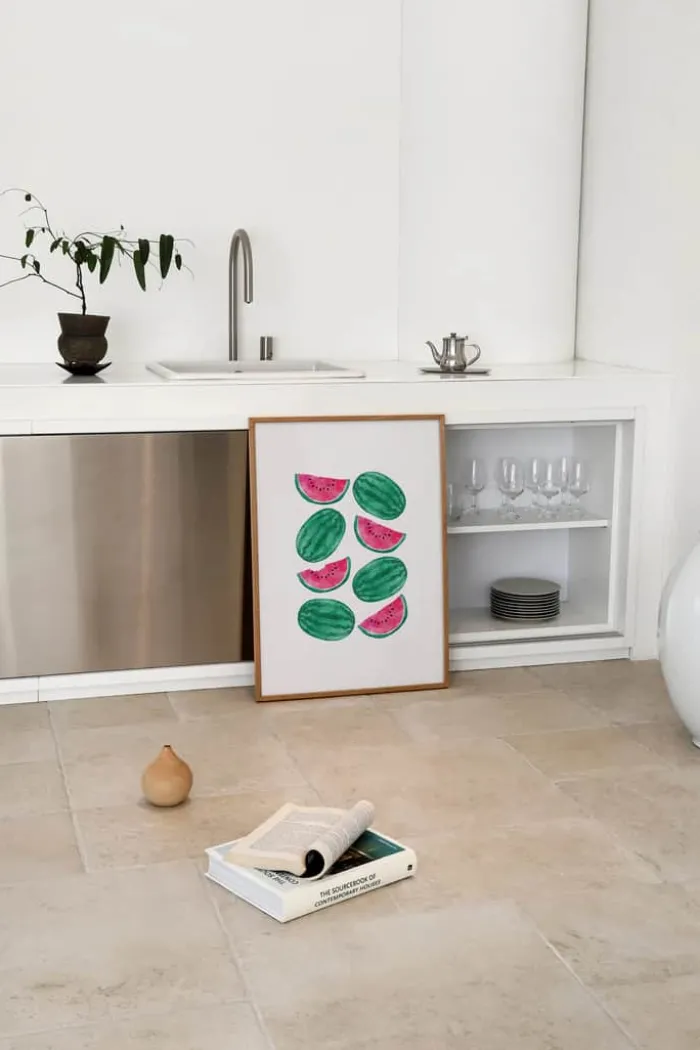 Poster&Frame Plakat - Watermelon Crowd B 30 x L 40 cm- Papir - Multifarvet