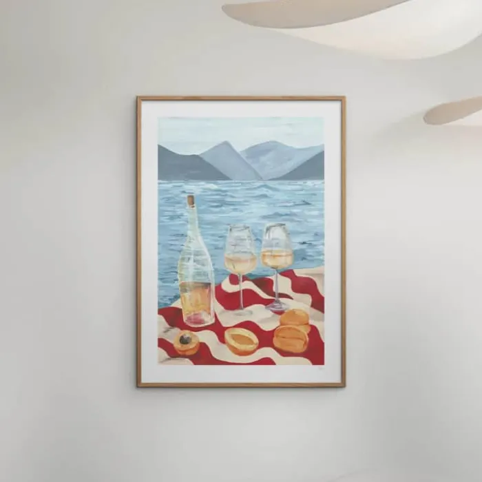 Poster&Frame Plakat - Wine by the sea B 30 x L 40 cm - Papir