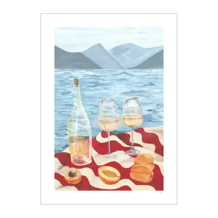 Poster&Frame Plakat - Wine by the sea B 30 x L 40 cm - Papir