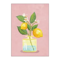 Poster&Frame Rosana Laiz Blursbyai Plakat - Lemons B 30 x L 40 cm - Papir - Multifarvet