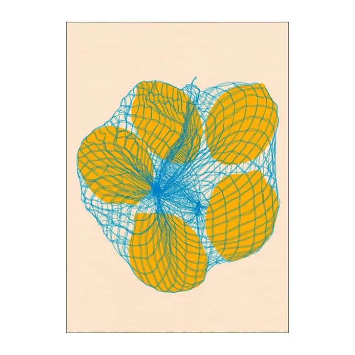 Poster&Frame Rosi Feist Plakat - Five lemons in a net bag B 50 x L 70 cm - Papir - Multifarvet