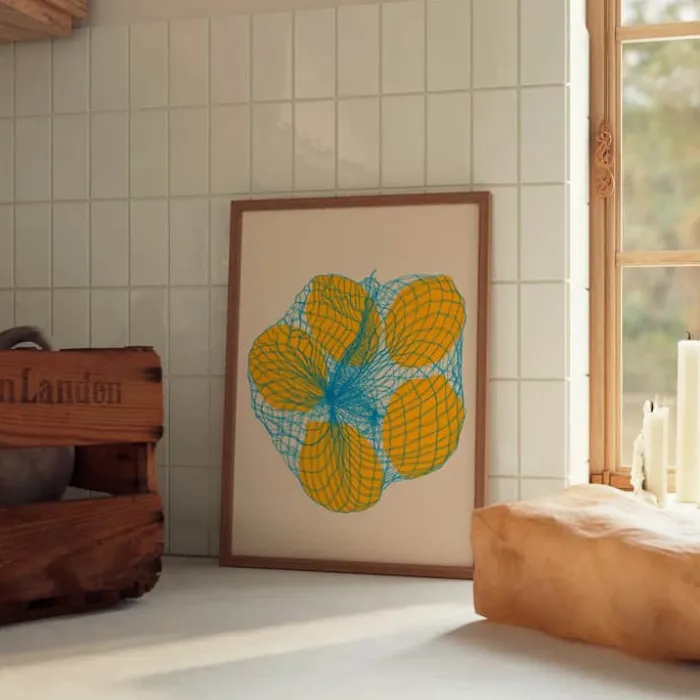 Poster&Frame Rosi Feist Plakat - Five lemons in a net bag B 50 x L 70 cm - Papir - Multifarvet