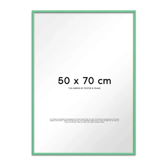 Poster&Frame Spejl H 70 x B 50 cm - Træ/glas - Mint