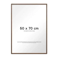 Poster&Frame Spejl H 70 x B 50 cm - Træ/glas - Dark oak