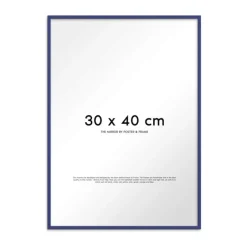 Poster&Frame Spejl H 40 x B 30 cm - Træ/glas - Blå