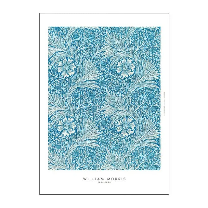 Poster&Frame William Morris Plakat - Blues B 50 x L 70 cm - Papir - Blå