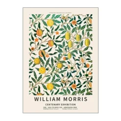 Poster&Frame William Morris Plakat - Tree Fruits B 50 x L 70 cm - Papir - Grøn/gul/orange