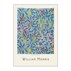 Poster&Frame William Morris Plakat - Fruits B 70 x L 100 cm - Papir - Blå/grøn/rød