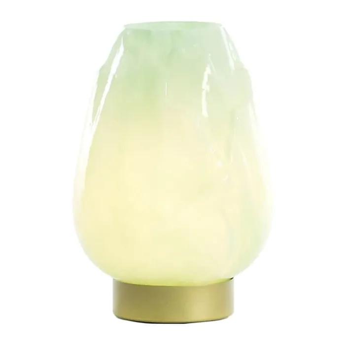 Present Time Ginny LED Bordlampe Ø 13 x H 19,5 cm - Glas - Mint