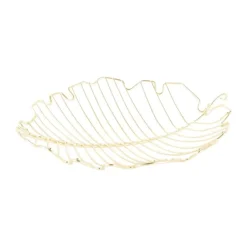 Present Time Leaf Skål H 7 x B 28 x L 36 cm - Metal - Messing