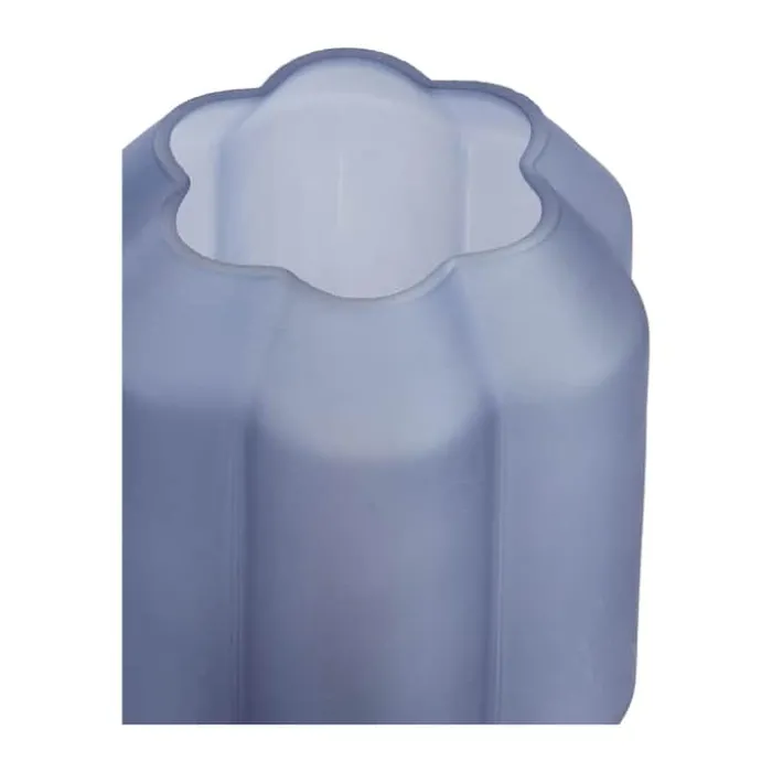 Present Time Yvias LED Bordampe Ø 15 x H 27 cm - Glas - Blue