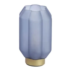 Present Time Yvias LED Bordampe Ø 15 x H 27 cm - Glas - Blue
