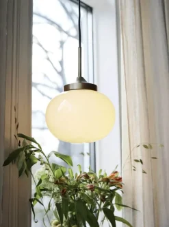 PR Home Elsy Pendel Ø 18 cm - Jern/glas - Guldfarvet