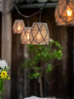 PR Home Flex Out Lyskæde L 6,5 m - Polyrattan - Sort/natur