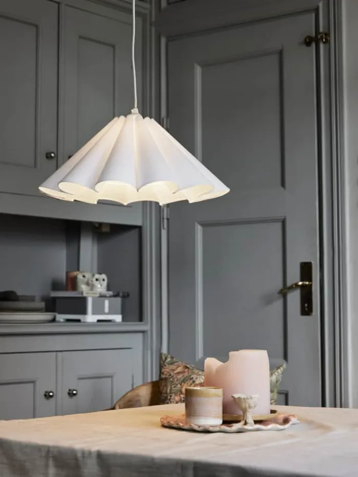 PR Home Freja Pendel Ø 19 x H 45 cm - Bomuld - Hvid