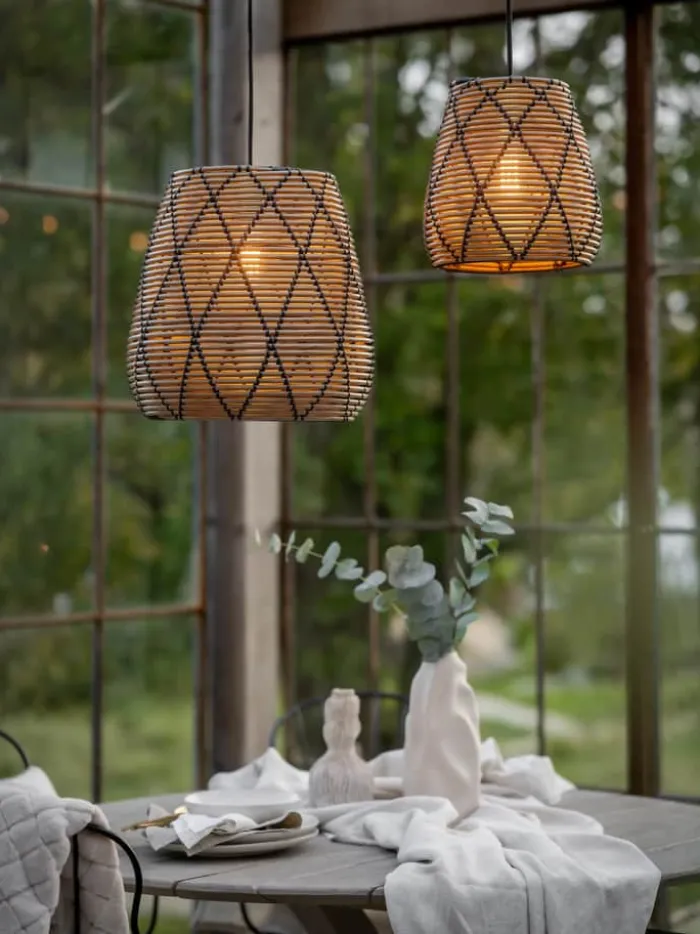 PR Home Lollo Udendørslampe Ø 28 x H 30 cm - Polyrattan - Natur