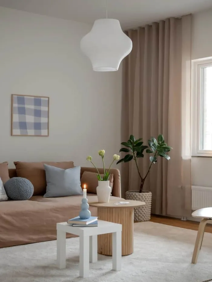 PR Home Sani Pendel Ø 44,5 cm - Rispapir - Hvid