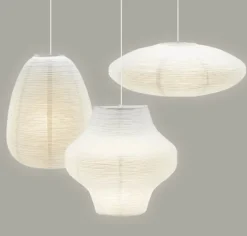 PR Home Sani Pendel Ø 44,5 cm - Rispapir - Hvid