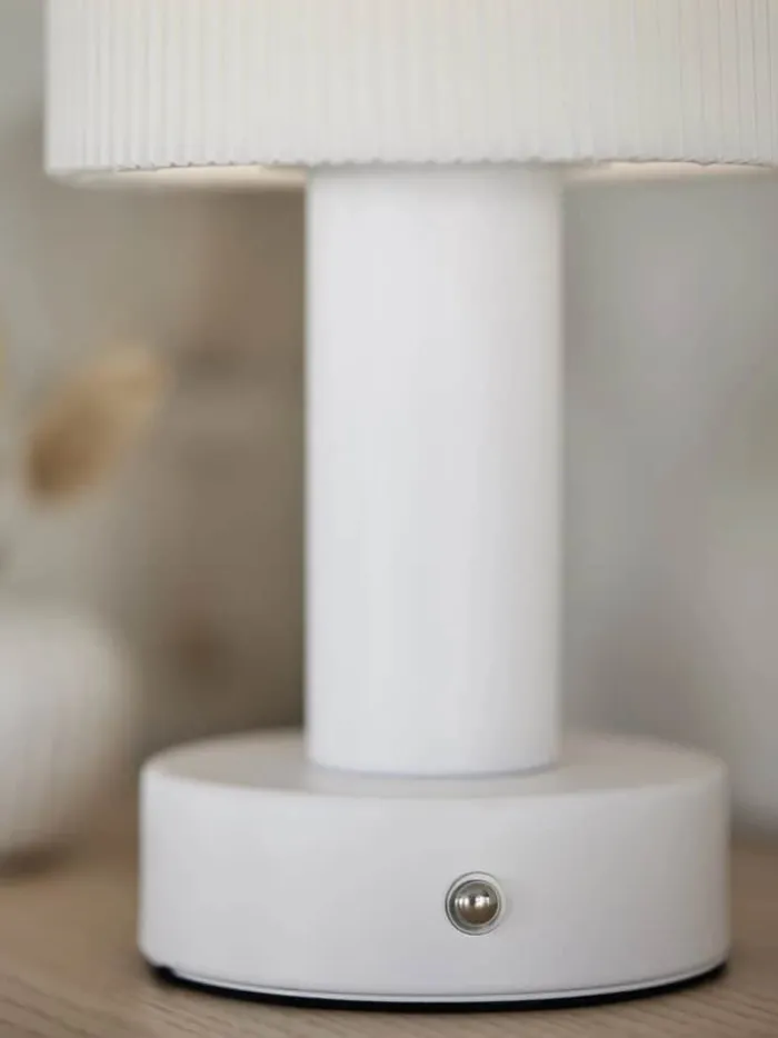 PR Home Tiara Lampe H 24 cm - Metal/bomuld - Hvid