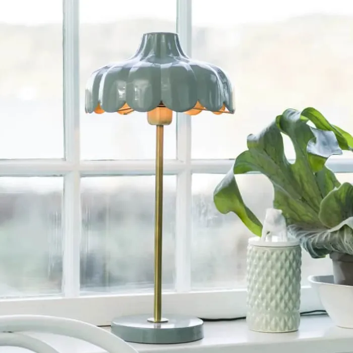 PR Home Wells Bordlampe Ø 24 x H 50 cm - Jern - Grøn