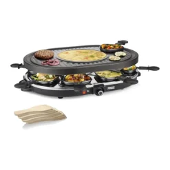 Princess Raclette 1200 watt - Inkl. 8 pander - Superslip belægning