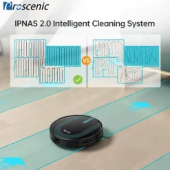 Proscenic 2-i-1 Robot- og moppestøvsuger 850T Med anti-falde-sensor - Sort