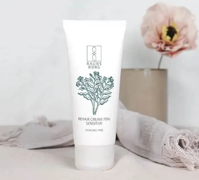 Raunsborg Sensitive Repair Cream 70% 100 ml - Parfumefri, lindrende og fugtgivende