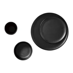 RAW by Aida aida raw Skålsæt - 3 dele Ø 20 cm - Stentøj - Titanium Black