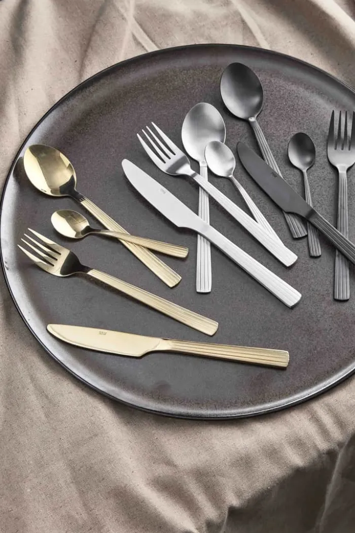 RAW by Aida Bestiksæt - 48 dele 12 kuverter - Rustfrit stål - Champagne guld