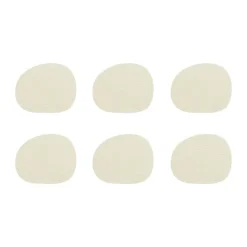 RAW by Aida Buffalo Coaster - 6 stk. B 10 x L 12,2 cm - Læder - Warm nude
