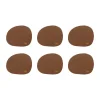 RAW by Aida Coaster - 6 stk. B 10 x L 12,2 cm - Silikone - Mocca