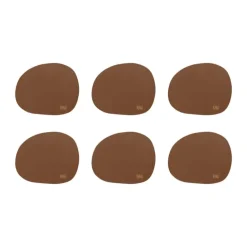 RAW by Aida Coaster - 6 stk. B 10 x L 12,2 cm - Silikone - Mocca