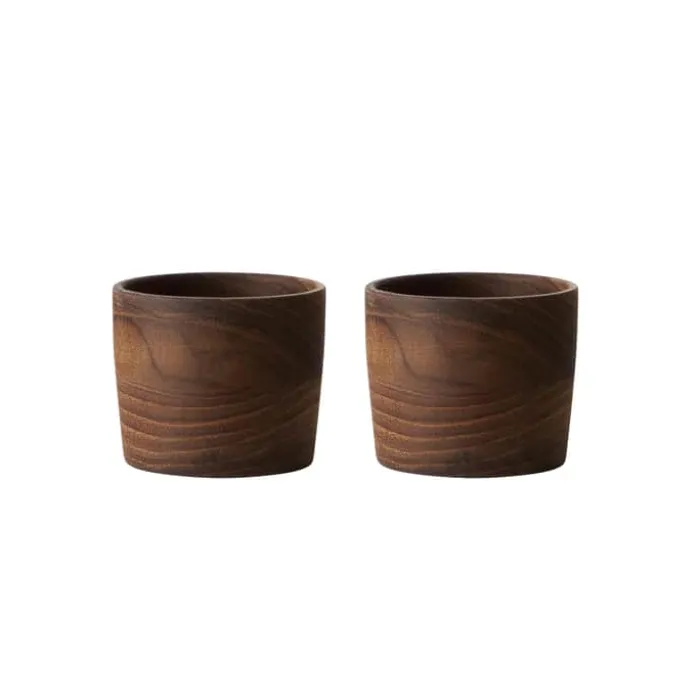 RAW by Aida Æggebæger - 2 stk. H 4,3 x B 5 cm - Teak - Natur