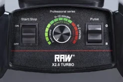 RAW X2,5 Turbo Blender 2,2 liter - 1800 Watt - Sort - Isknusningsfunktion