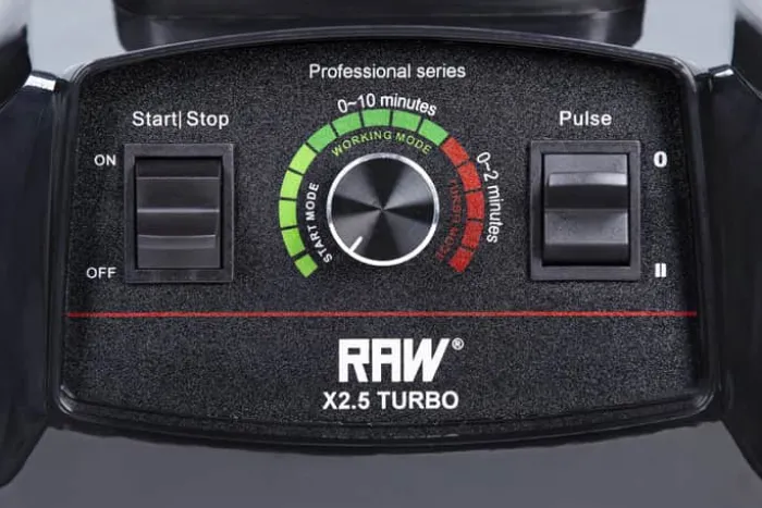RAW X2,5 Turbo Blender 2,2 liter - 1800 Watt - Sort - Isknusningsfunktion