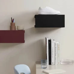 ReCollector Boxshelf Hylde H 15 x B 25 x L 35 cm - Metal - Maroon Red