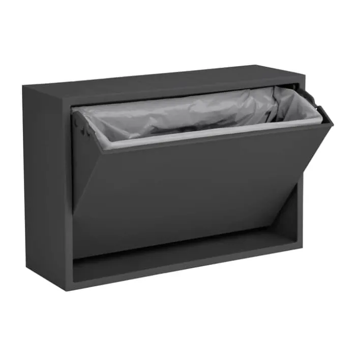 ReCollector Væghængt Toiletspand 4 liter - Genanvendt plastik - Black Raven