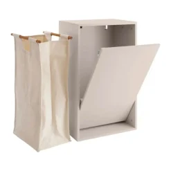 ReCollector Væghængt Vasketøjsboks 38 liter - Genanvendt plastik - Silver Cloud Grey