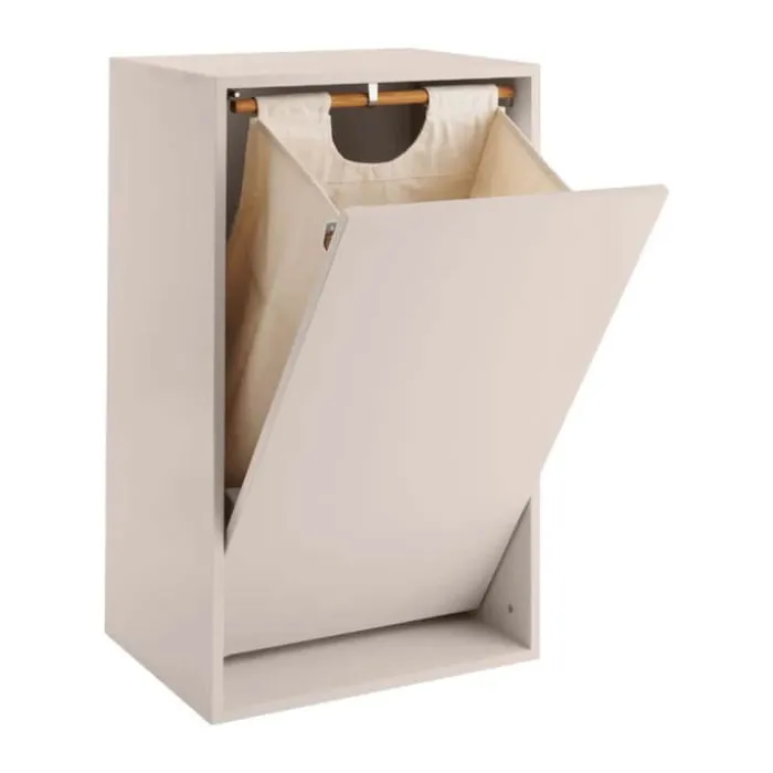 ReCollector Væghængt Vasketøjsboks 38 liter - Genanvendt plastik - Silver Cloud Grey