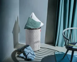Reisenthel Homebasket Kurv 50 liter - Genbrugs polyester/aluminium -Frame Rhombus Light Grey