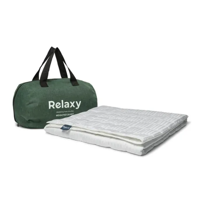 Relaxy Helårs Tyngdedyne B 140 x L 200 cm - Bambus vår/glasperler - 7 kg