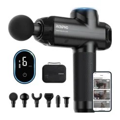 Renpho Massagepistol - Power+ C001SH 6 programmer - Inkl. 6 massagehoveder