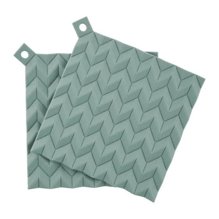 Rig-Tig Hold-On Grydelap - 2 stk. B 20 x L 20 cm - Silikone - Dusty green