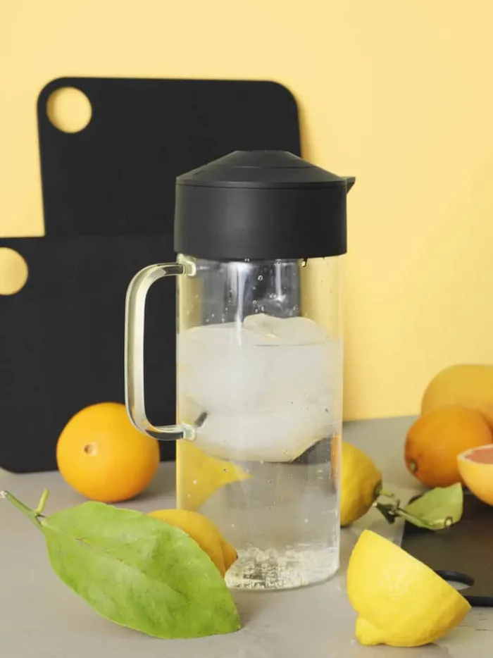 Rig-Tig Pip Serveringskande 1,4 liter - Silikone/borosilikatglas - Sort
