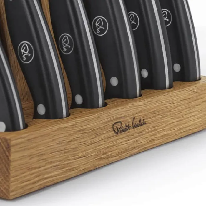 Robert Welch Professional Knivblok - 7 dele H 35,5 x B 22 x L 8 cm - Egetræ/rustfrit stål/plastik - Natur
