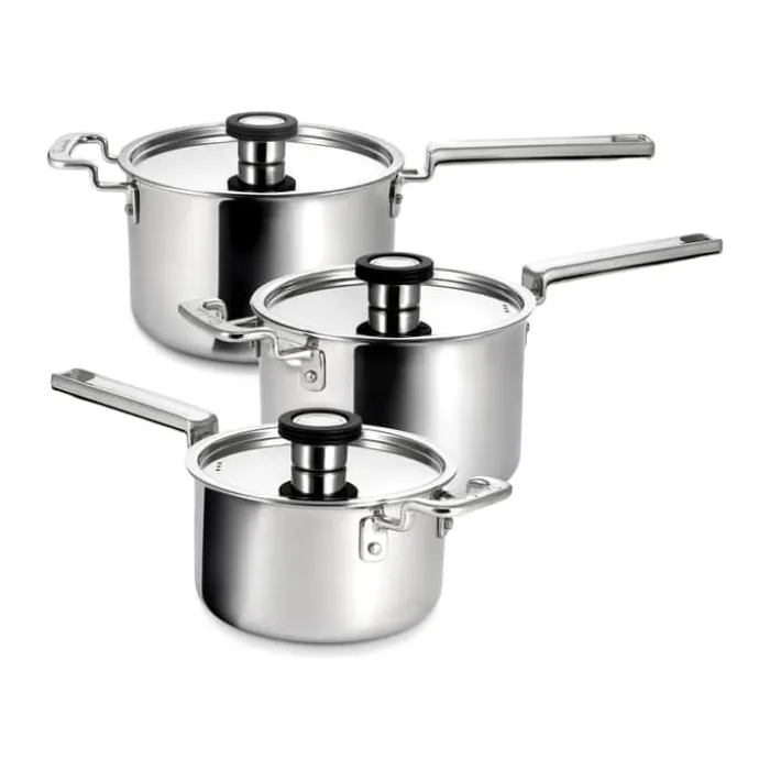 Robert Welch 316 Series Grydesæt - 3 stk. 1,8/3/4 liter - Rustfritstål/aluminum